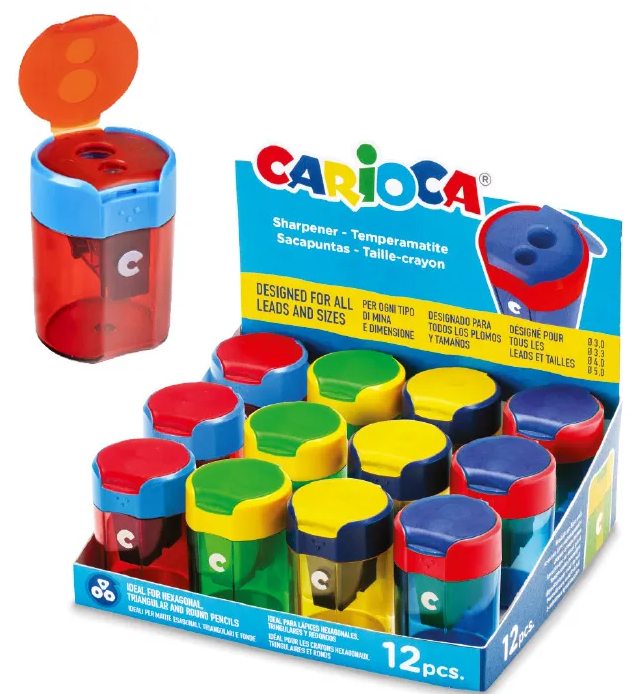 Ascutitoare Cu 2 Capete Si Recipient, Forma Cilindrica, Carioca