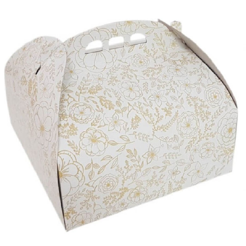 Set 25 Cutii Tort, 33x33 cm, Carton Duplex, Model Floral CT9, Ambalaj Cofetarie si Patiserie, Ambalaje Torturi si Prajituri, Set Cutii Carton pentru Torturi, Cutii Carton pentru Torturi si Prajituri, Cutii Imprimate pentru Torturi si Prajituri