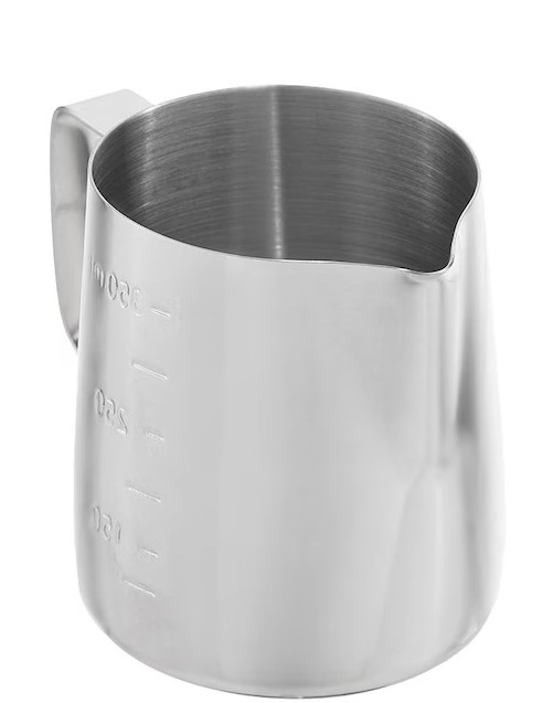 Cana Din Inox Pentru Lapte, Capacitate 350 Ml, Dimensiune 13x7.5x9.5 Cm, Gradatie 350 Ml