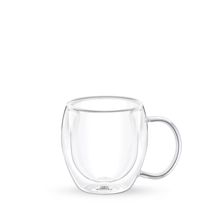 Cana Termorezistenta Cu Perete Dublu Din Sticla, Capacitate 250 Ml, Transparent