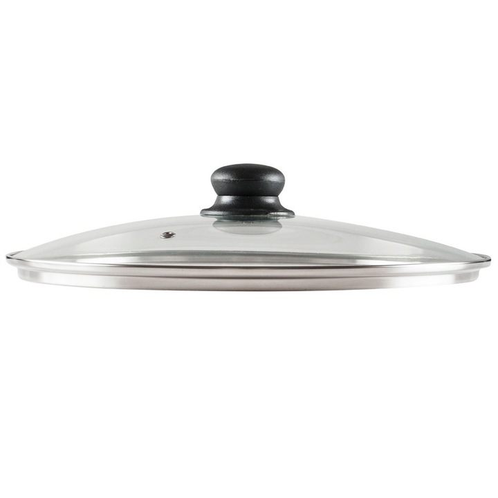 Capac Din Sticla Termorezistenta Pentru Acoperit Oale Si Tigai, Diametru 22 Cm, Maner Din Plastic