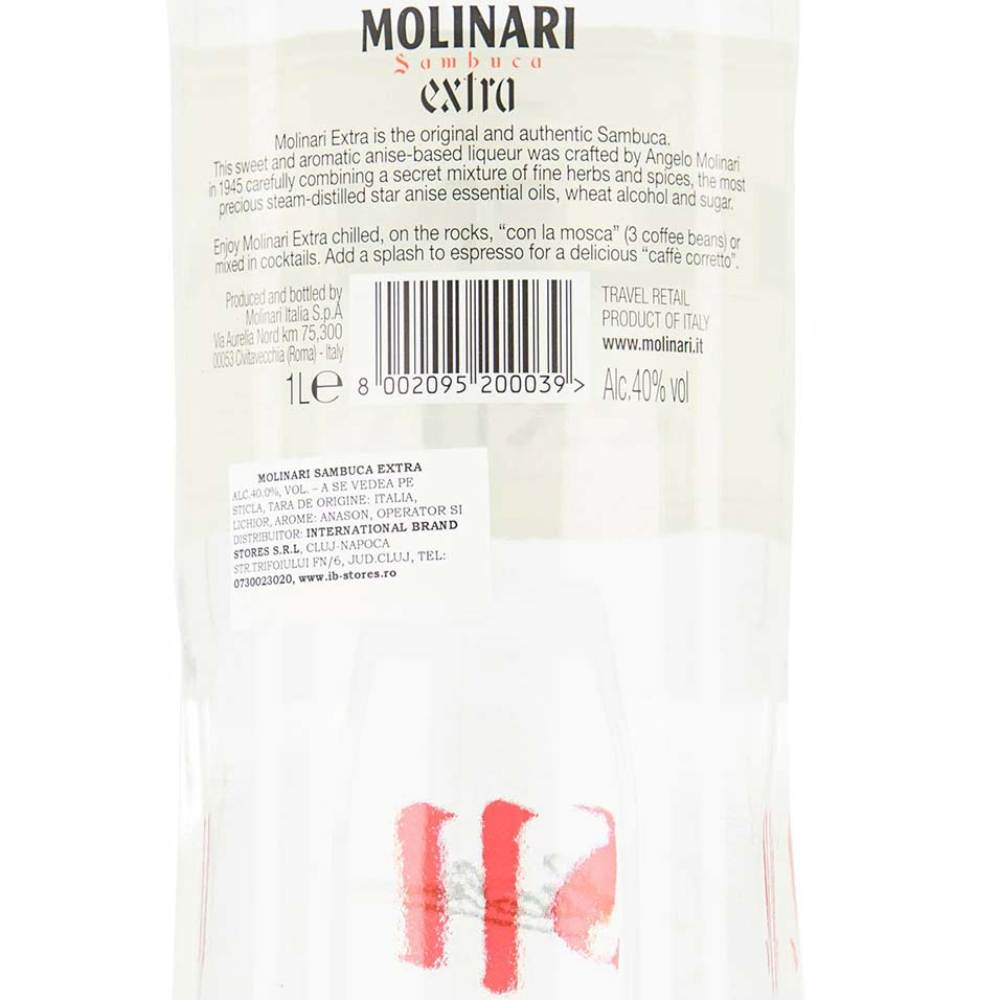 Lichior Sambuca Molinari, 40% Alcool, 1000 ml