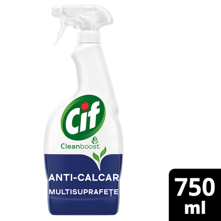 Solutie Cif Spray Anticalcar, Parfur de Otet, 750 ml Solutie Cif Spray Anticalcar, Parfur de Otet, 750 ml