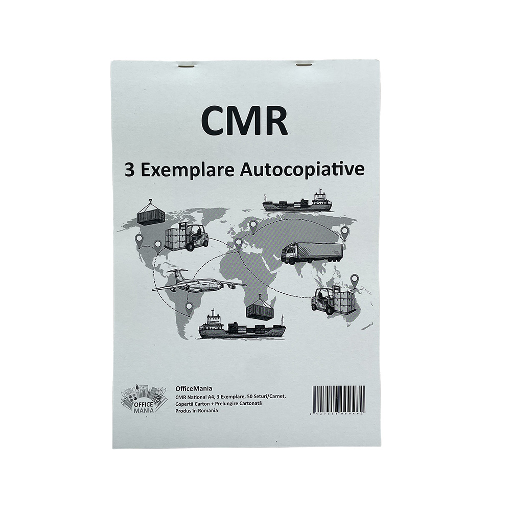 CMR National A4, 3 Ex, 50 Seturi/Carnet, Scrisoare de Transport, Formular Marfa, CMR Transport, CMR pentru Transport, CMR de Transport, Scrisoare CMR Transport, Scrisoare CMR pentru Transport, CMR Aviz, CMR Blank