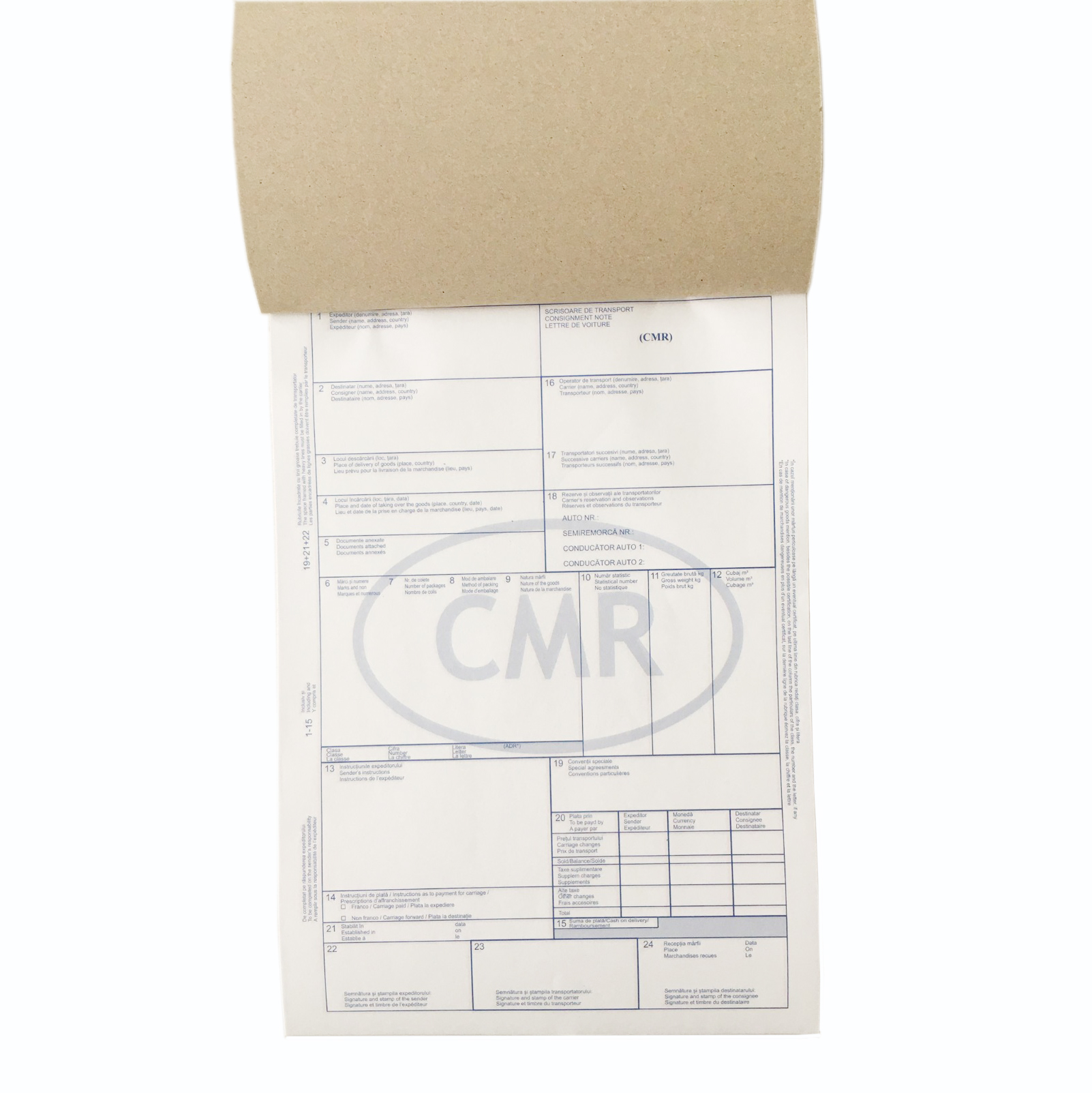 CMR International A4, 4 Exemplare, 50 Seturi/Carnet, Scrisoare de Transport, Formular Marfa, CMR Transport, CMR pentru Transport, CMR de Transport, Scrisoare CMR Transport, Scrisoare CMR pentru Transport, CMR Aviz, CMR Blank