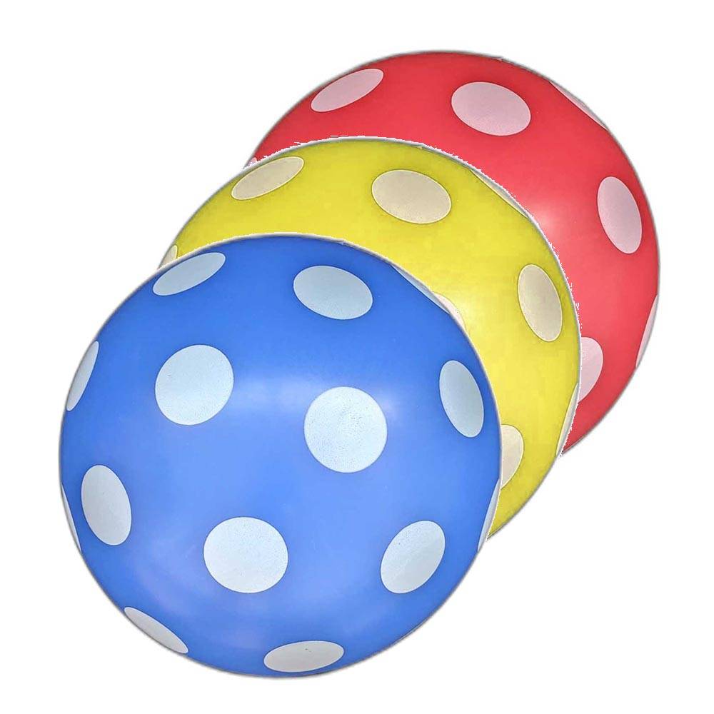 Set 3 Buc, Minge Din Plastic Color cu Buline, 400 mm
