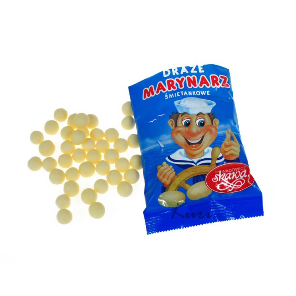Drajeuri cu Ciocolata Alba Skawa Marinar, 70 g