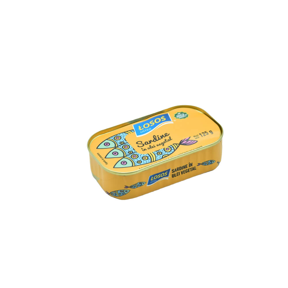 Sardine in Ulei Vegetal Losos Ustka, 125 g