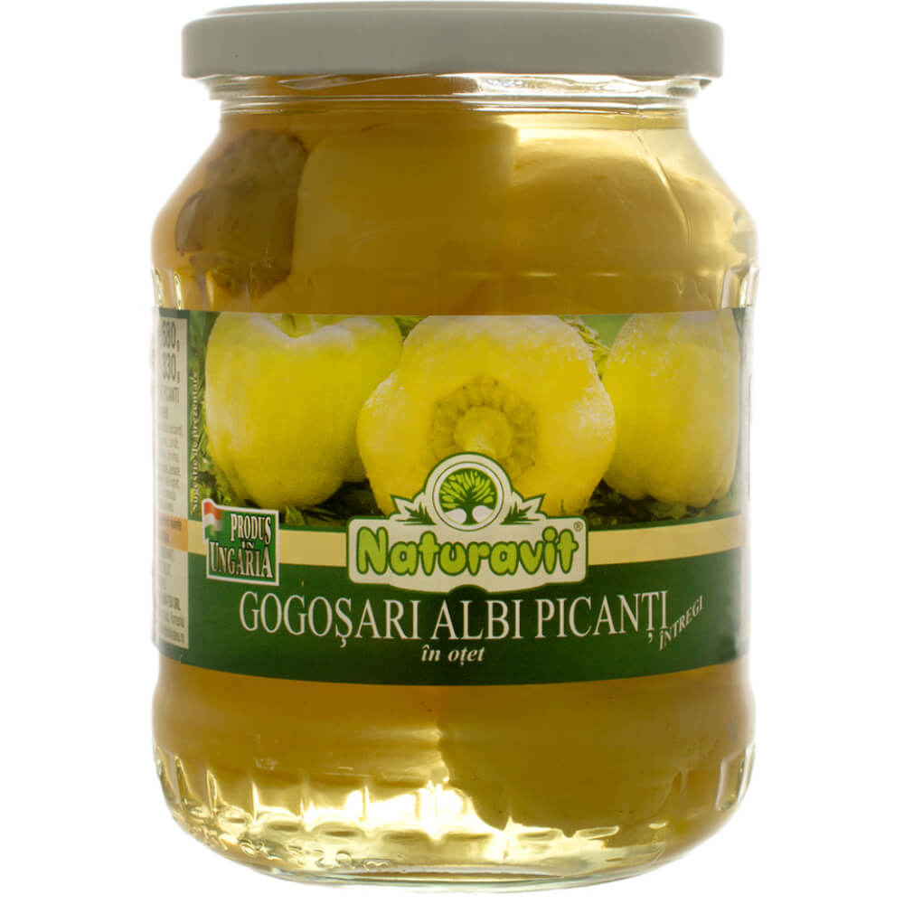 Gogosari Albi Picanti in Otet Naturavit, 720 ml