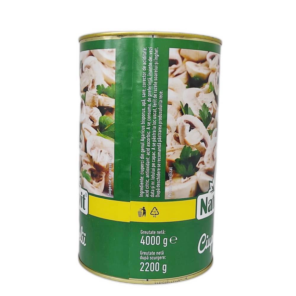Ciuperci Felii in Cutie Naturavit, 4250 ml
