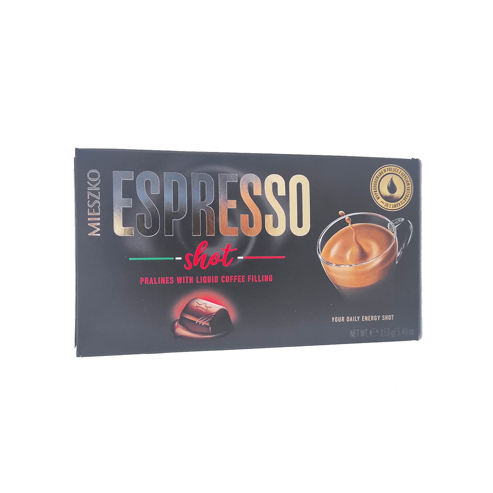 Praline Mieszko Espresso, cu Umplutura de Cafea Lichida, 153 g