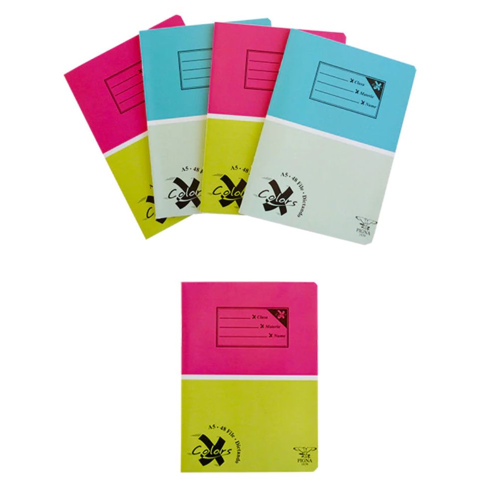 Caiet A4 Matematica (ar) Daco, 60 File, 70 G/m², Margine Liniata, Coperta Plastic, Culori: Albastru, Roz, Verde, Gri