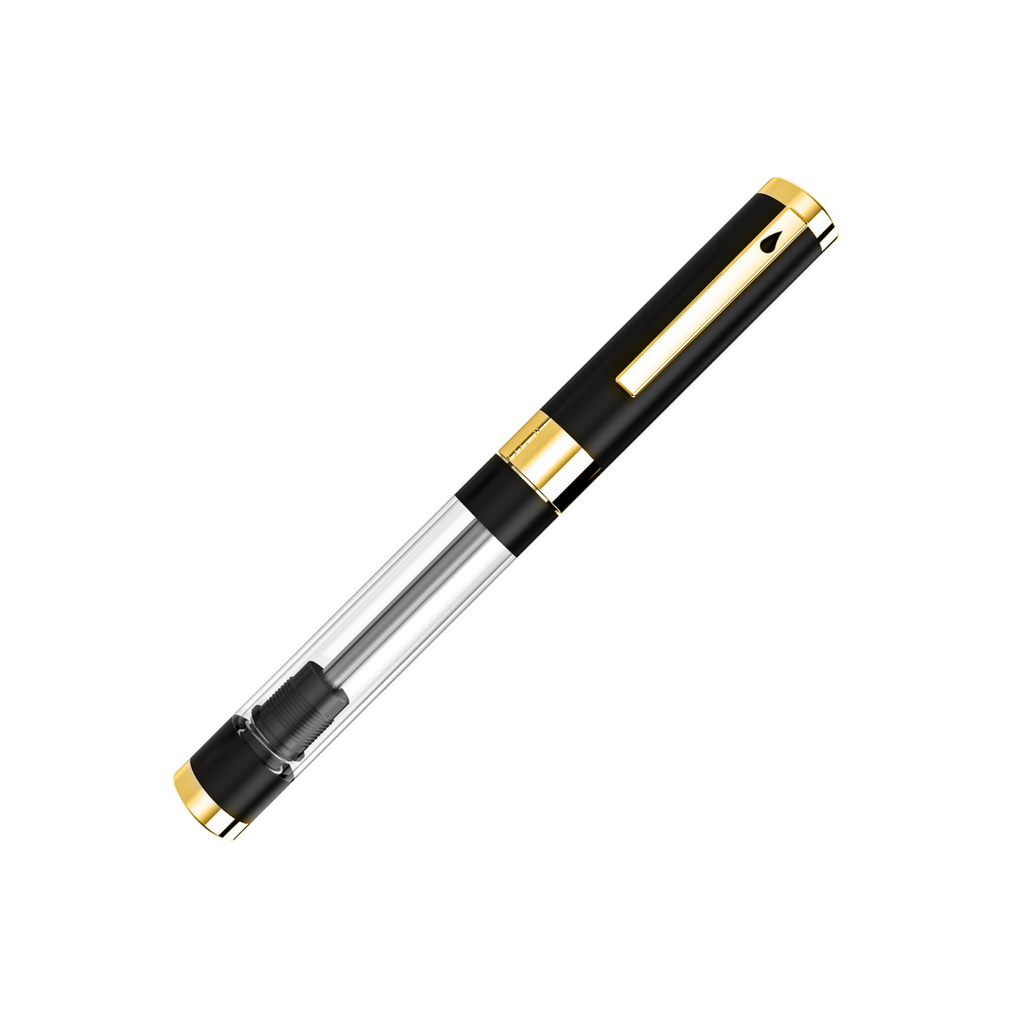 Stilou Diplomat Nexus Demo, Cu Penita M, Din Otel Inoxidabil - Black Gold