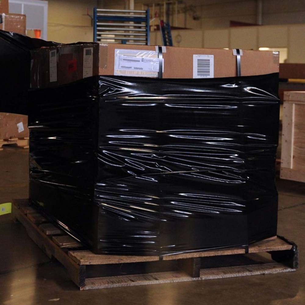 Folie Stretch Neagra Uz Manual 3 Kg, Folie 23 MIC, Latime Folie 500 mm, Tub Carton 700 gr, Folie Stretch 2,3 Kg