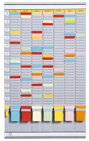Planner Saptamanal Cu T-cards, Cu 35 De Slot-uri, Complet, Djois - Gri Deschis