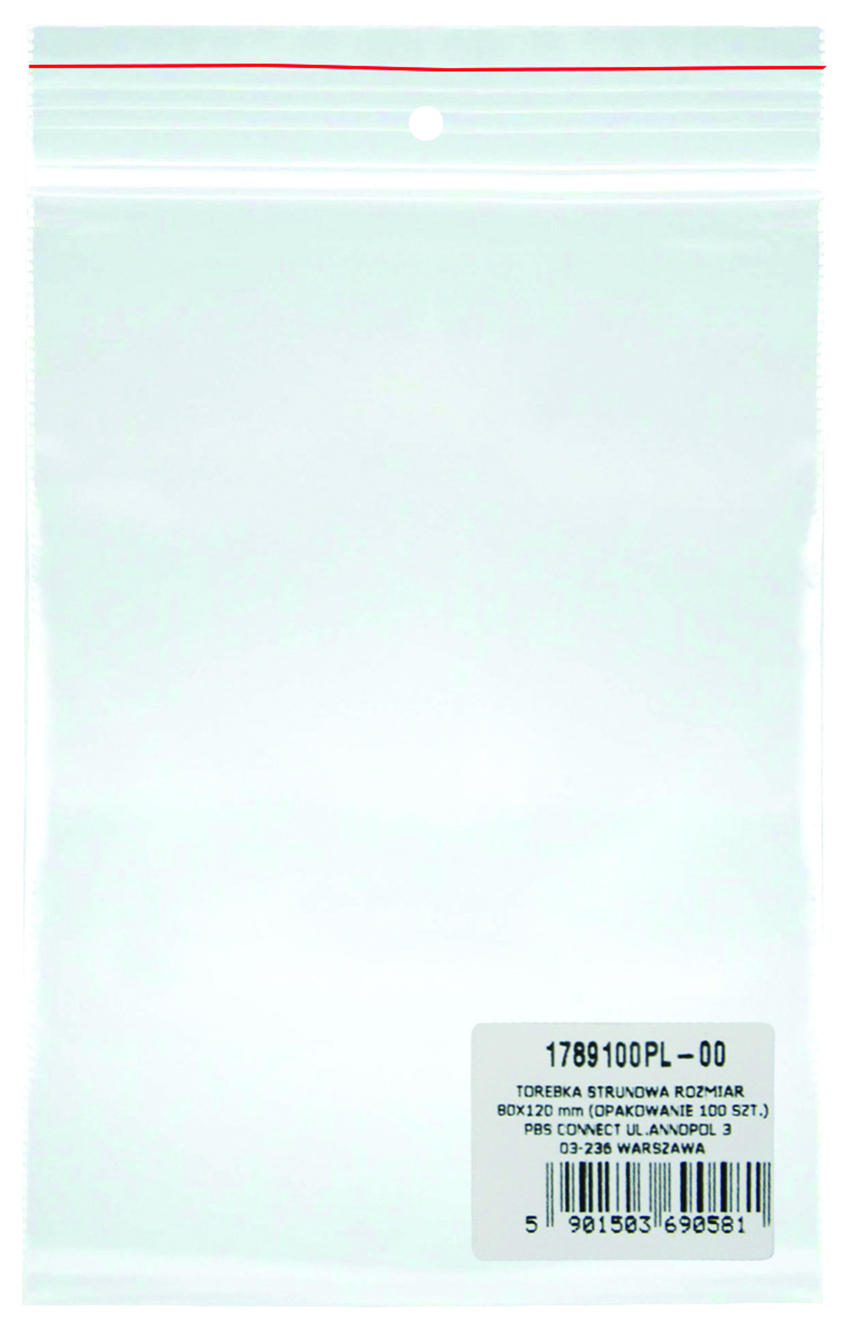 Pungi Plastic Cu Fermoar Pentru Sigilare, 80 X 120 Mm, 40 Microni, 100 Buc/set, Donau -transparente
