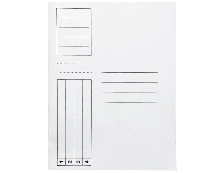 Dosar A4 Din Carton Cu Sina Officemania, Culoare Alb, Gramaj Carton 235 Gr/m2