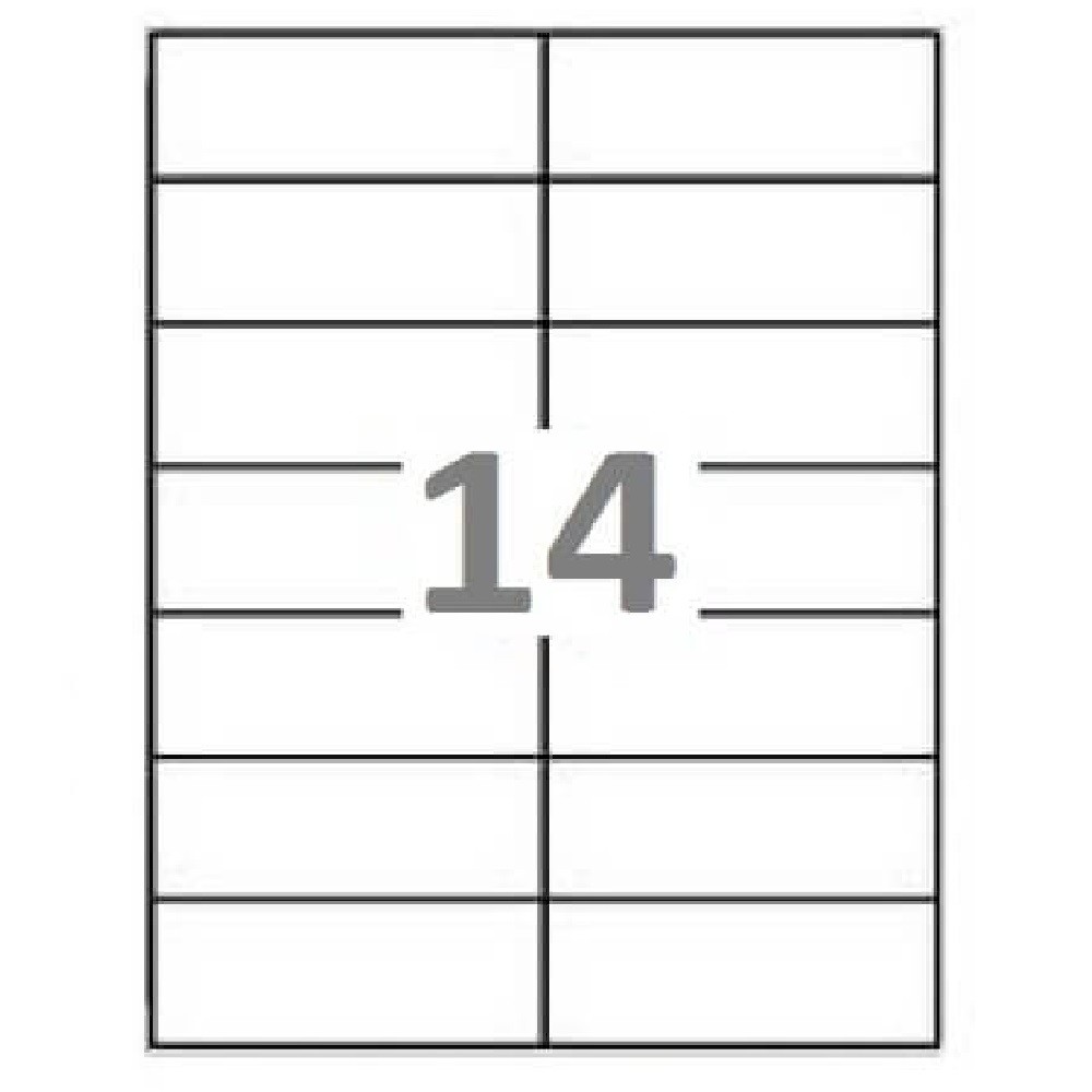 Etichete Autoadezive SOREX Albe in Coala A4, 14/A4, Dimensiune 105x42.4 mm, Adeziv Permanent