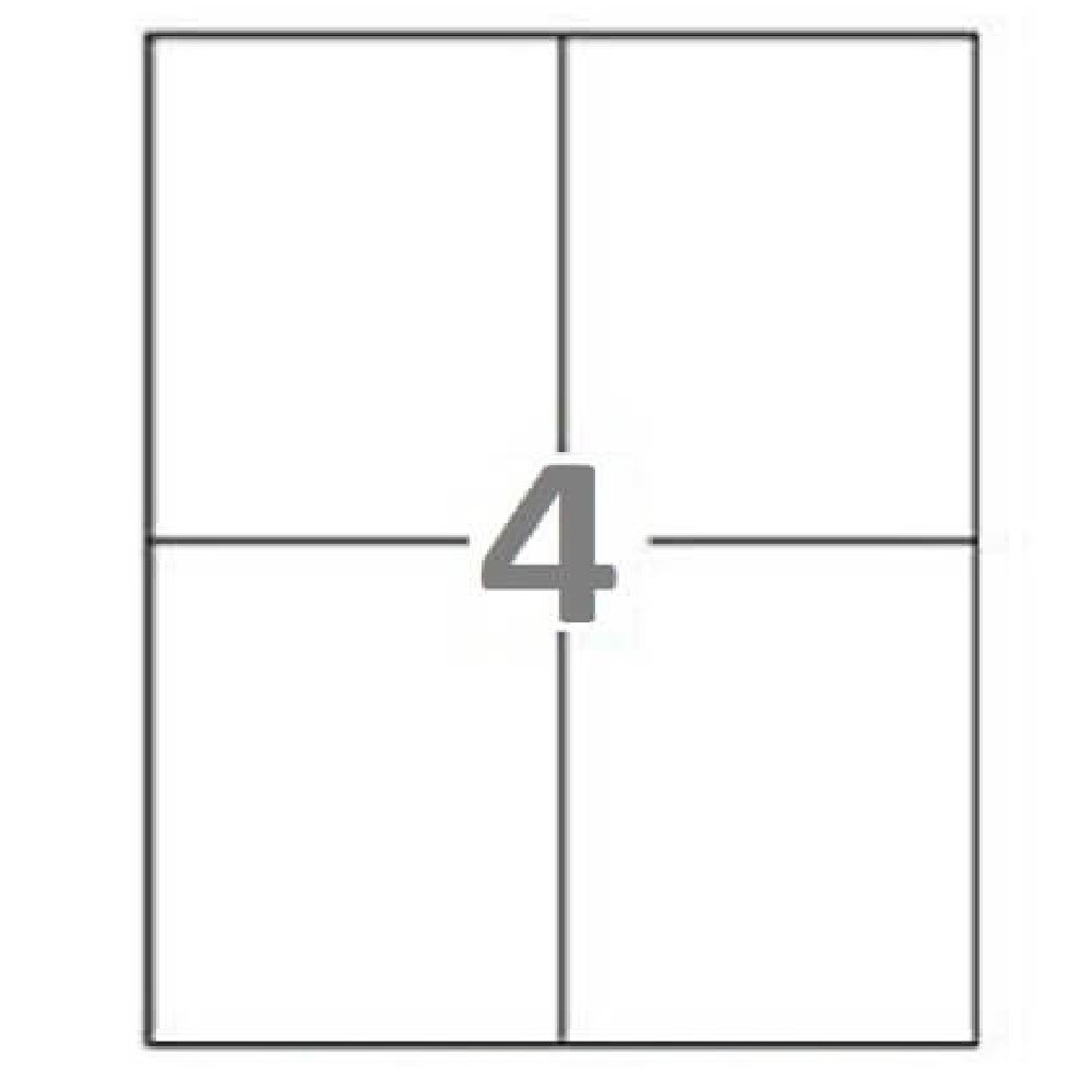 Etichete Autoadezive SOREX Albe in Coala, 4/A4, 105x148 mm, Adeziv Permanent