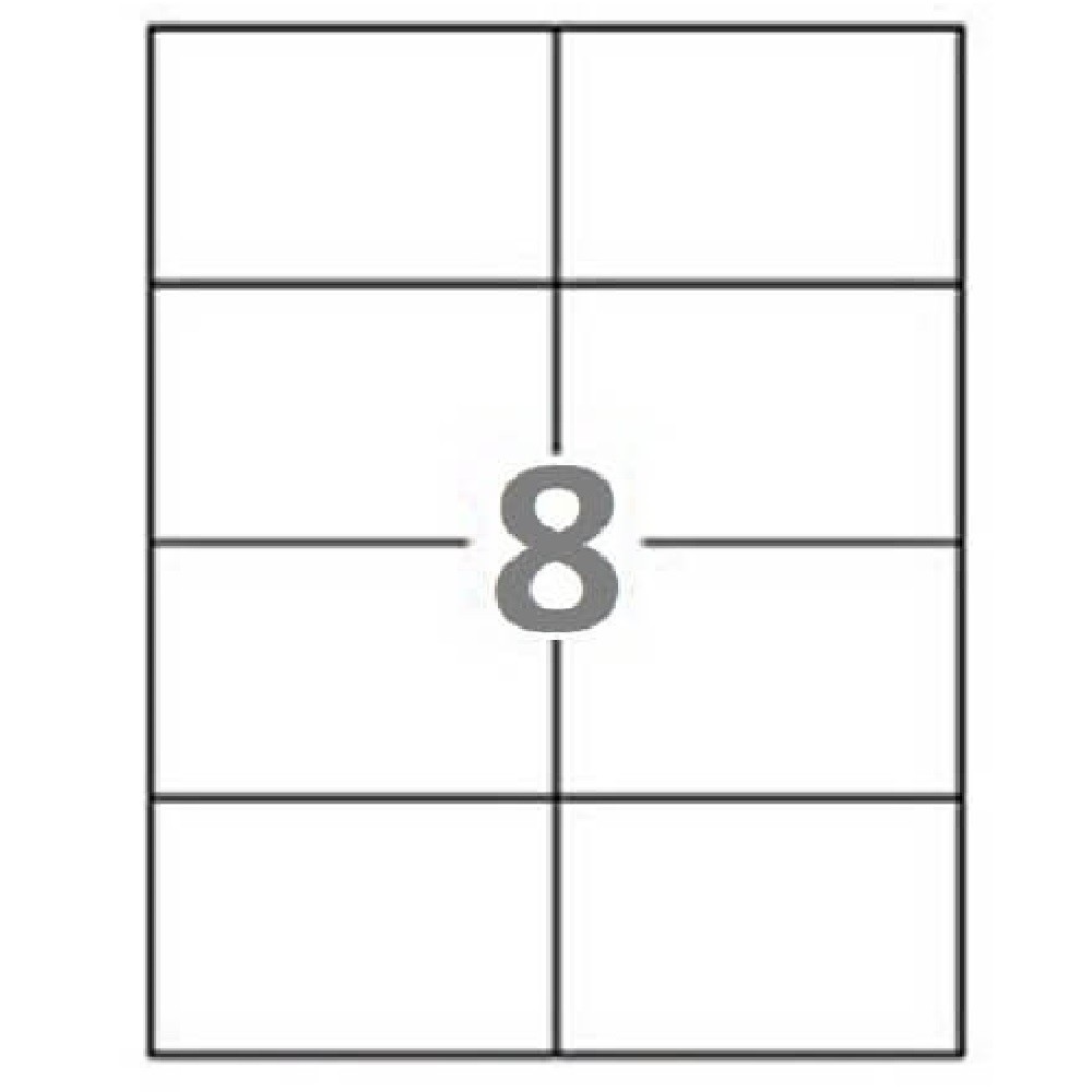 Etichete Autoadezive SOREX Albe in Coala A4, 8/A4, Dimensiune 105X74 mm, Adeziv Permanent