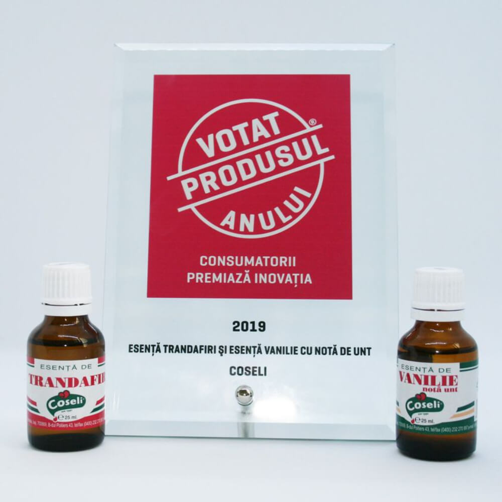 Esenta de Vanilie cu Nota de Unt Coseli, 25 ml, Esente pentru Prajituri, Esenta de Vanilie pentru Prajituri, Coseli Esente de Vanilie cu Nota de Unt, Esenta Vanilie pentru Deserturi, Esenta cu Aroma de Vanilie, Sticluta cu Esenta de Vanilie