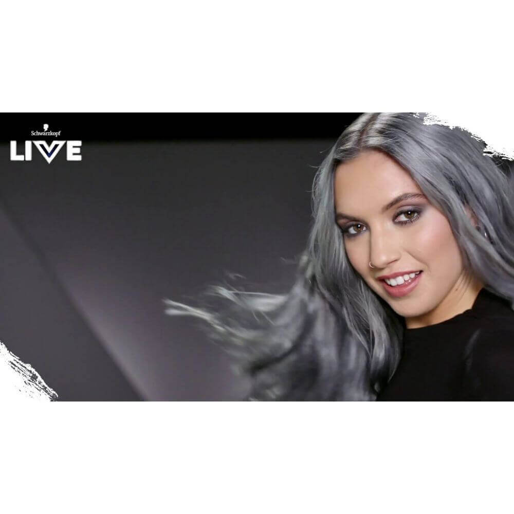 Vopsea Par Permanenta LIVE Urban Metallics, U72 Dusty Silver, 142.5 ml, Vopsea de Par Permanenta Intense Colour Metallic Shine Booster, Crema Coloranta de Par, Vopsele de Par Metalice, Vopsea de Par cu Stralucire Metalica