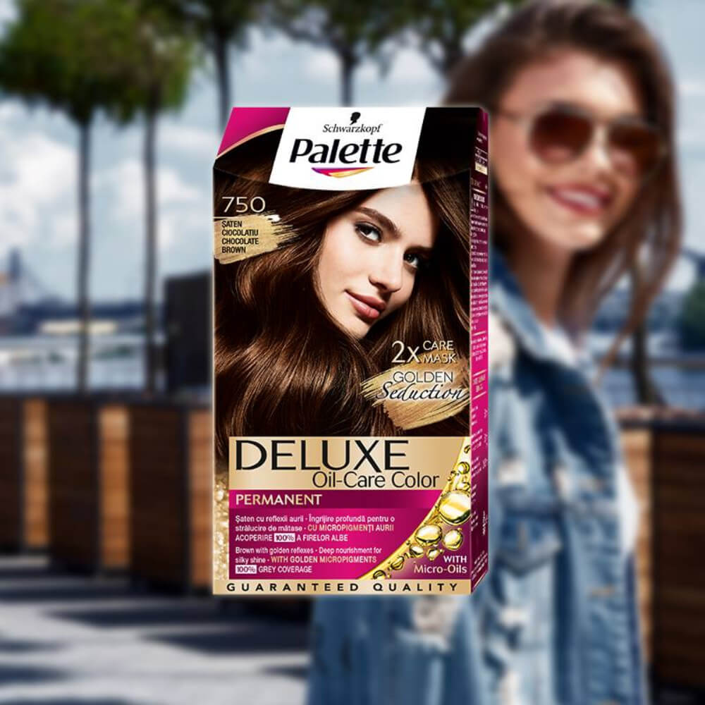 Vopsea de Par Permanenta PALETTE Deluxe 750, Saten, 135 ml, Vopsea de Par, Vopsea de Par Permanenta, Vopsea de Par PALETTE, Vopsea de Par PALETTE Deluxe, Vopsea Permanenta Deluxe