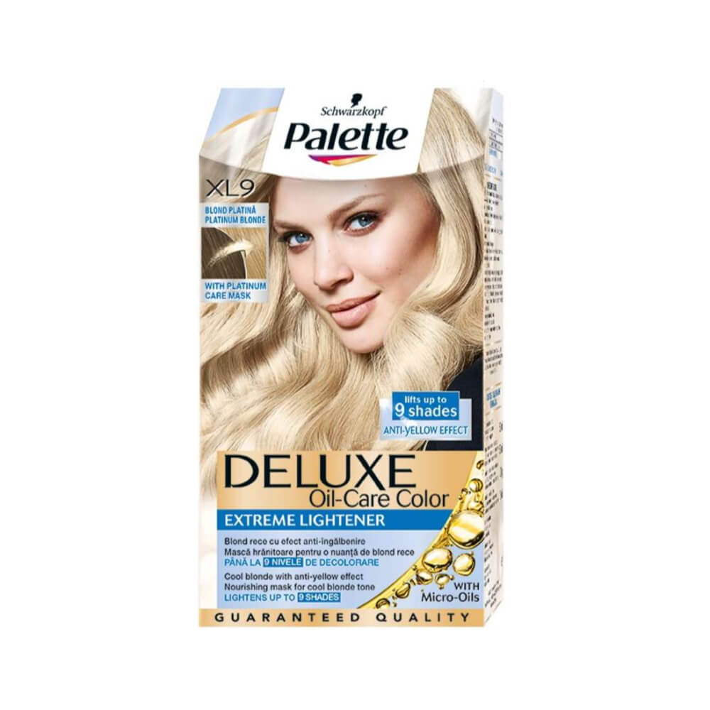 Vopsea de Par Permanenta PALETTE Deluxe XL9, Blond Platinat, 135 ml, Vopsea de Par, Vopsea de Par Permanenta, Vopsea de Par PALETTE, Vopsea de Par PALETTE Deluxe, Vopsea Permanenta Deluxe