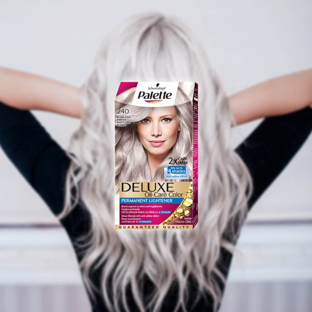 Vopsea de Par Permanenta PALETTE Deluxe 10-55, Dusty Cool Blonde, 135 ml, Vopsea de Par, Vopsea de Par Permanenta, Vopsea de Par PALETTE, Vopsea de Par PALETTE Deluxe, Vopsea Permanenta Deluxe