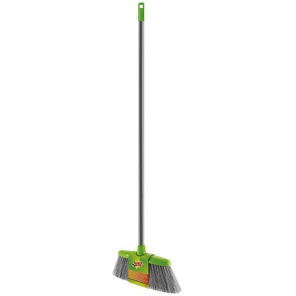Matura Scotch-Brite, 120 cm, cu Peri Desi, Culoare Verde/Gri, pentru Exterior, Polipropilena, Maturi Scotch-Brite, Maturi pentru Curte si Gradina, Matura pentru Curte, Matura de Exterior, Matura pentru Menaj, Accesorii Menaj