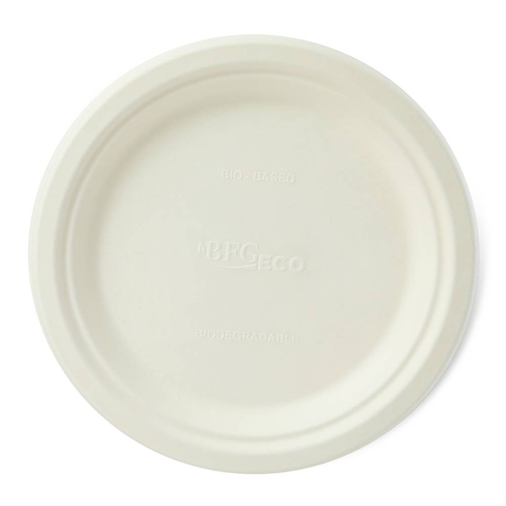 Set 500 Farfurii Plate Biodegradabile 22 cm din Fibra Lemnoasa, Dimensiune 220x20 mm