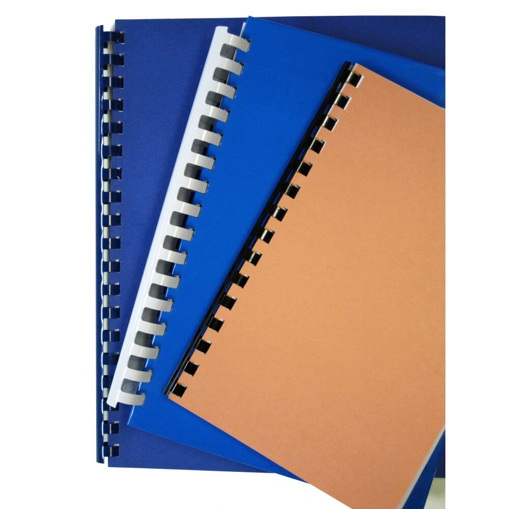 Inele din Plastic pentru Indosariere EVOffice, Dimensiune 12 mm, Capacitate 105 Coli, 100 Buc/Bax, Culoare Albastru, Spirale din Plastic de Legat