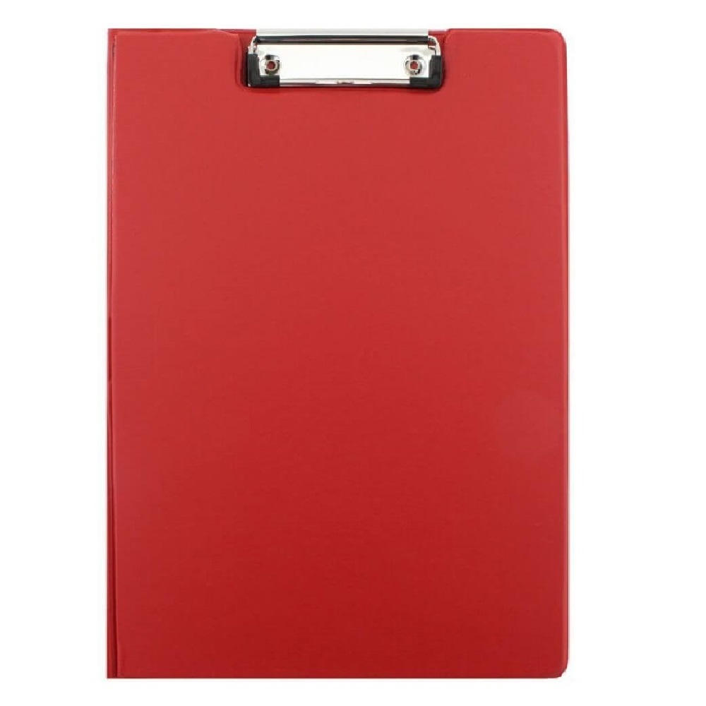 Clipboard EVOffice din Carton Plastifiat Dublu A4, Culoare Rosie - Mapa Documente