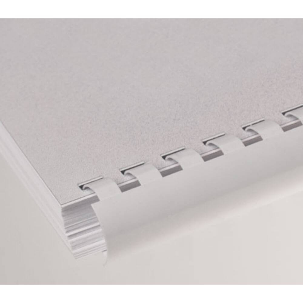 Inele din Plastic pentru Indosariere EVOffice, Dimensiune 6 mm, Capacitate 25 Coli, 100 Buc/Bax, Culoare Alba, Spirale din Plastic de Legat