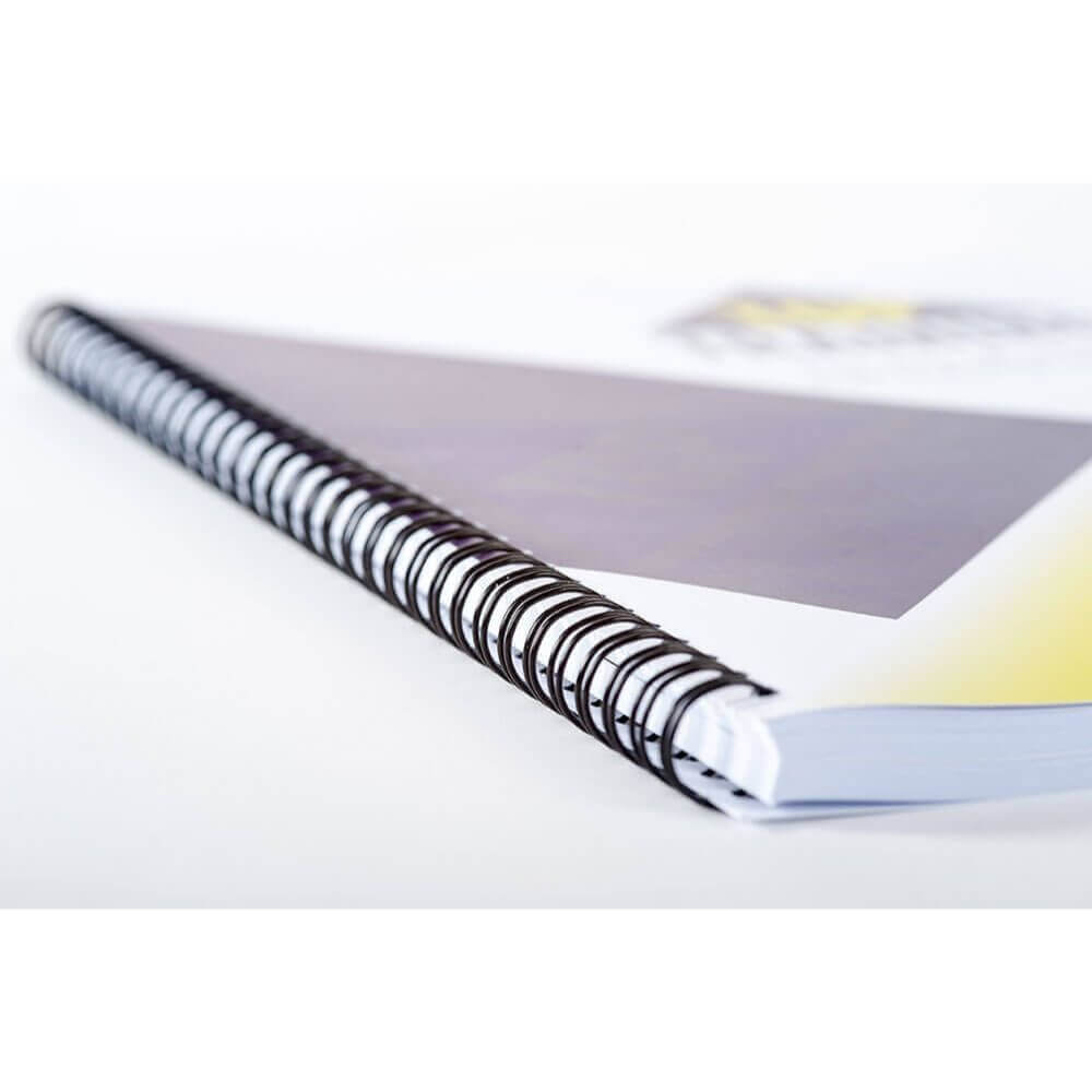 Inele din Metal pentru Indosariere EVOffice, Diametru Spira 6.4 mm, Capacitate 15-30 Coli, 100 Buc/Bax, Culoare Negru