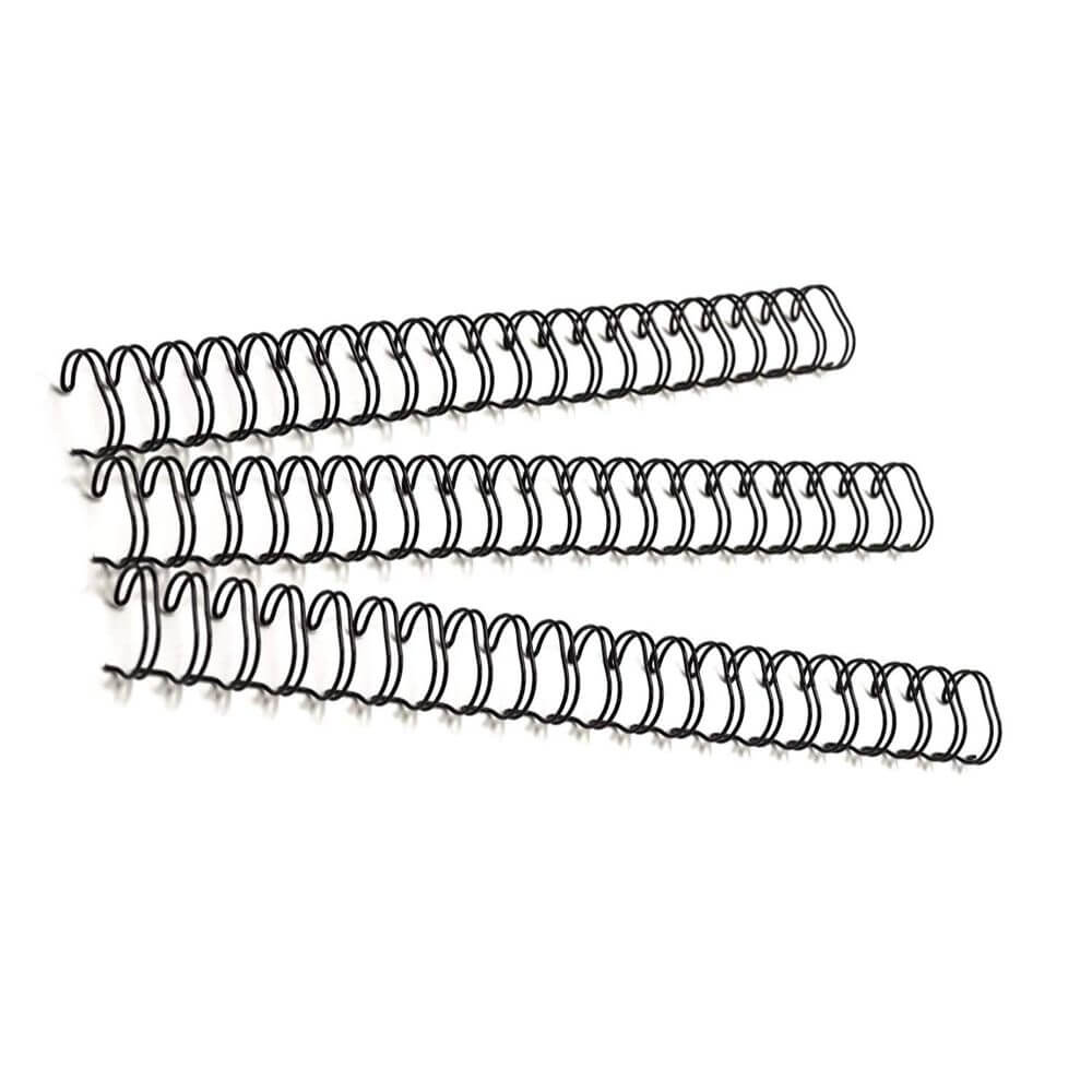 Inele din Metal pentru Indosariere EVOffice, Diametru Spira 8 mm, Capacitate 30-50 Coli, 100 Buc/Bax, Culoare Neagra