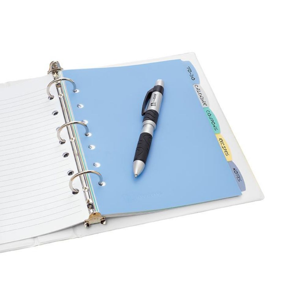 Separatoare din Carton EVOffice, Format A4, 5 Culori/Set, Index din Carton, Separatoare Bibliorafturi - Despartitoare din Carton