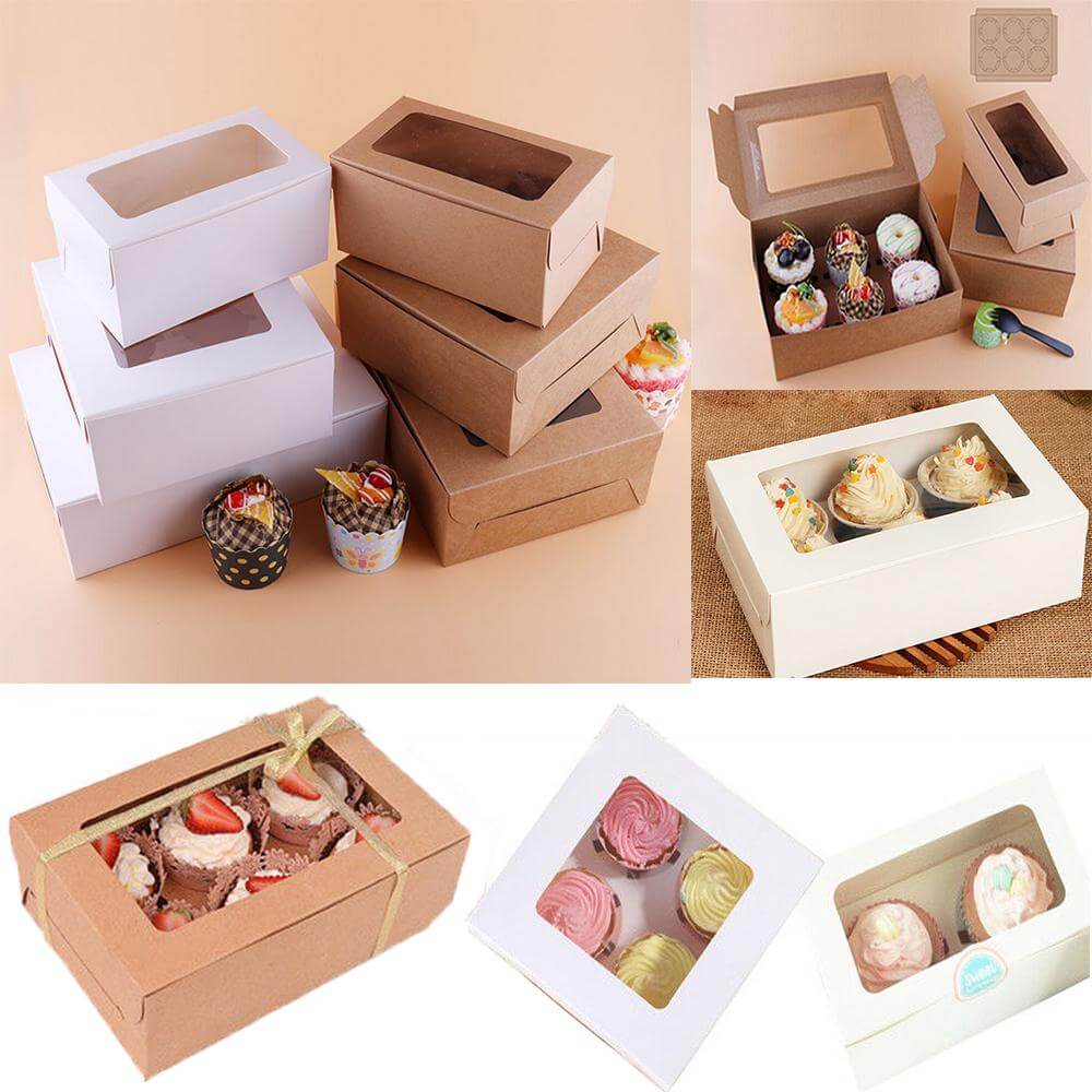 Set 25 Cutii Prajituri, 230x200x95 mm, cu Fereastra