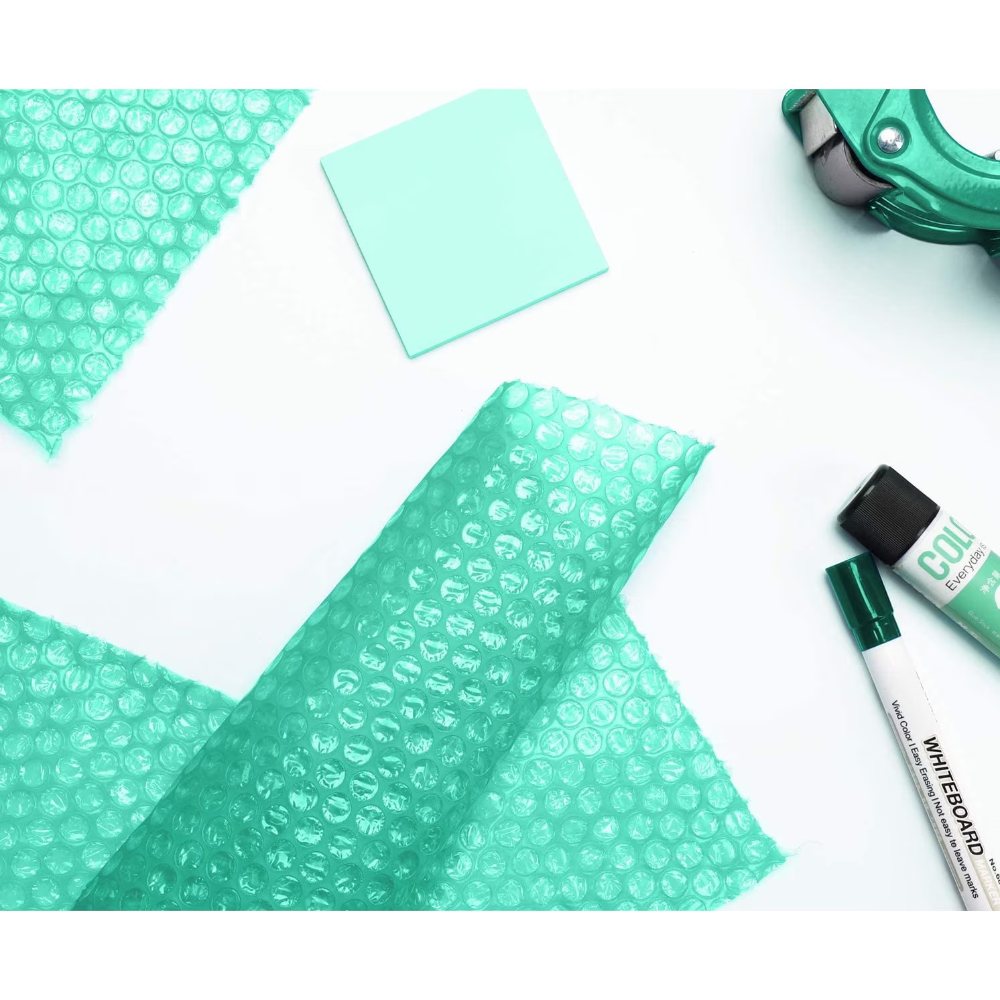 Folie cu Bule Eco Friendly Verde, Latime 150 cm, Lungime 100 m, Grosime Folie 50 g/mÂ², Dimensiune Bula 1 cm