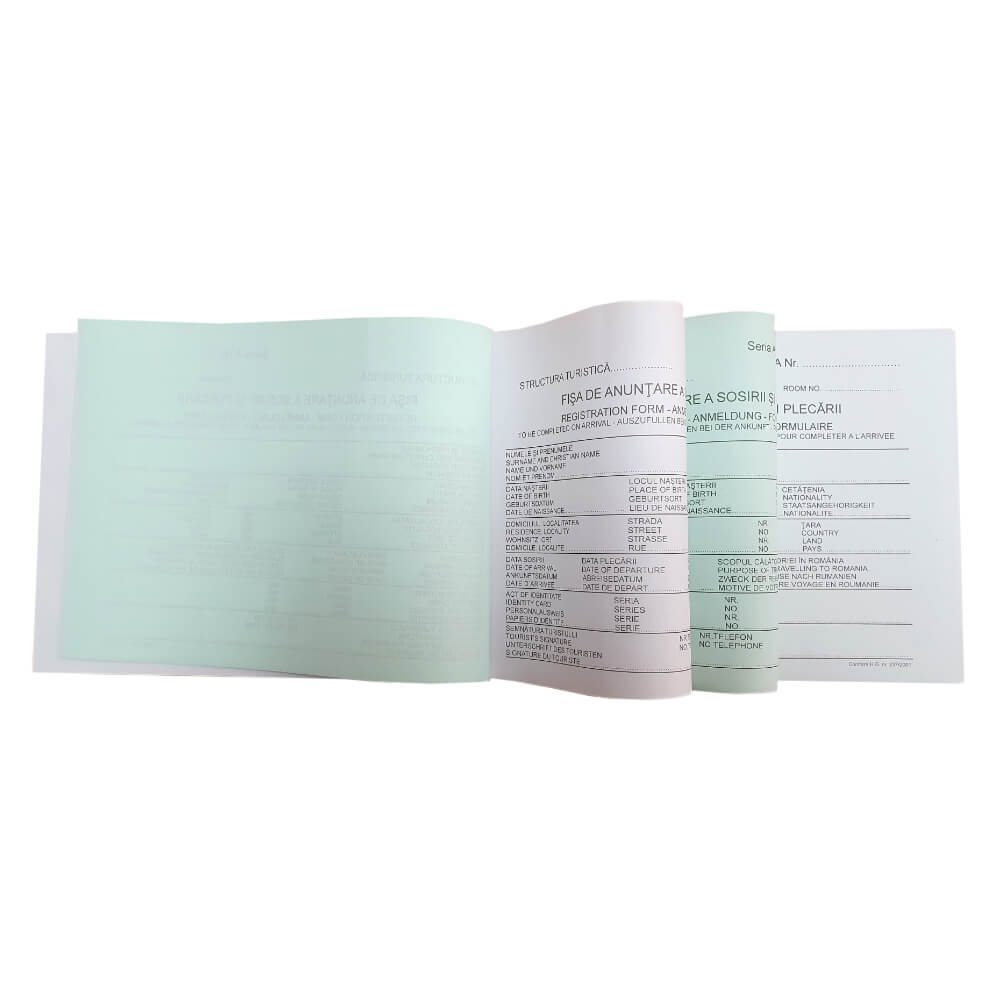 Fisa Cazare A5, 2 Ex, 50 Seturi/Carnet, Formular Anuntare Sosiri, Formular Anuntare Plecari, Fisa Cazare, Set Fisa Cazare, Formular Autocopiativ, Fisa anuntare si sosiri, Tipizate Nepersonalizate, Fisa de Turism, Fise de Hotel