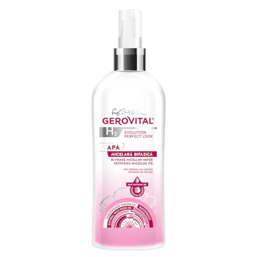 Apa Micelara Bifazica Gerovital H3 Evolution Perfect Look, 150 ml Apa Micelara Bifazica Gerovital H3 Evolution Perfect Look, 150 ml