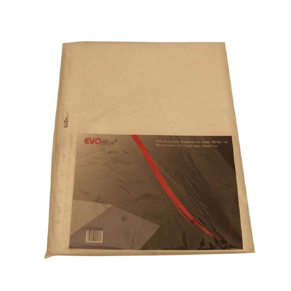 Folie de Protectie EVOffice A4, 90 MIC, 100 Buc/Set - Mape Arhivare