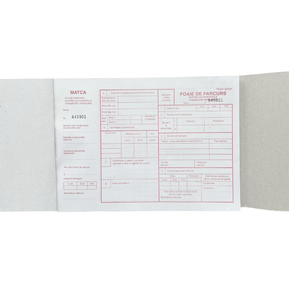 Foaie Parcurs Persoane A4, 100 File/Carnet - Formular Tipizat pentru Transportul Persoanelor