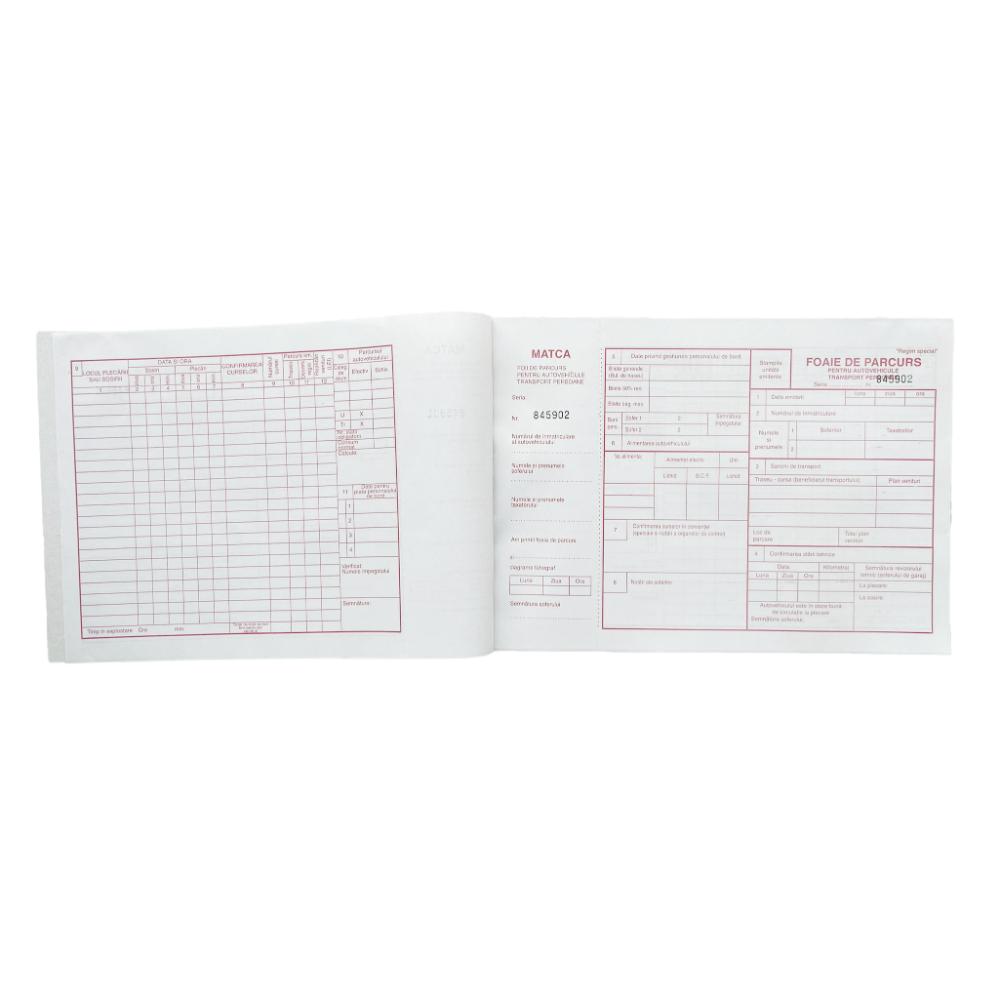 Foaie Parcurs Persoane A4, 100 File/Carnet - Formular Tipizat pentru Transportul Persoanelor