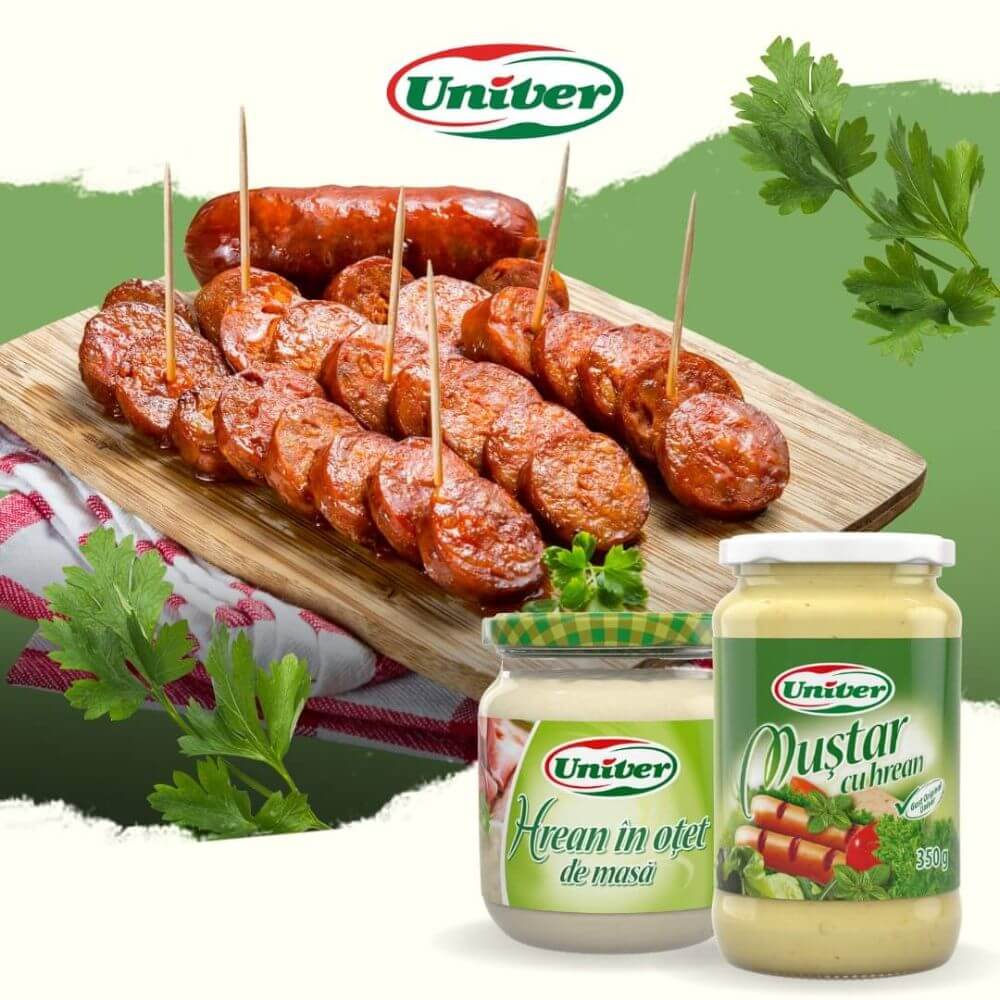 Mustar cu Hrean Univer, 350 g