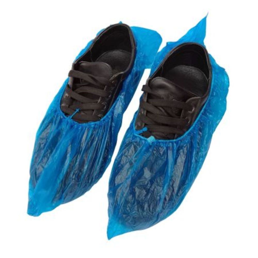 Set 100 Acoperitori Pantofi din Plastic Zorex Clasic, 15x38 cm, Culoare Albastra, Botosi de Unica Folosinta, Botosei din Plastic, Acoperitori din Plastic Incaltaminte, Protectie Incaltaminte, Botosei pentru Spital