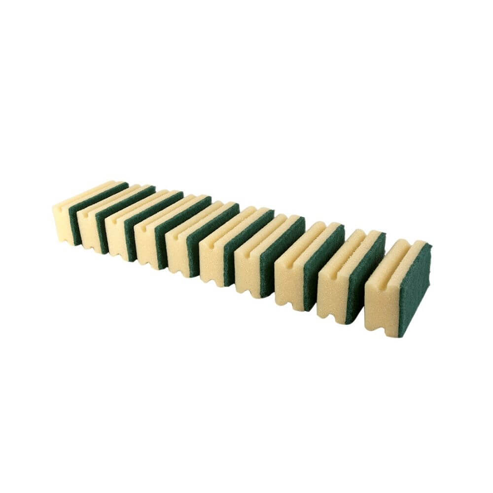 Burete Profesional cu Canelura Zorex Pro, Dimensiuni 150x70x40 mm , 1 Buc/Set, Spuma Poliuretanica si Fibra Abraziva