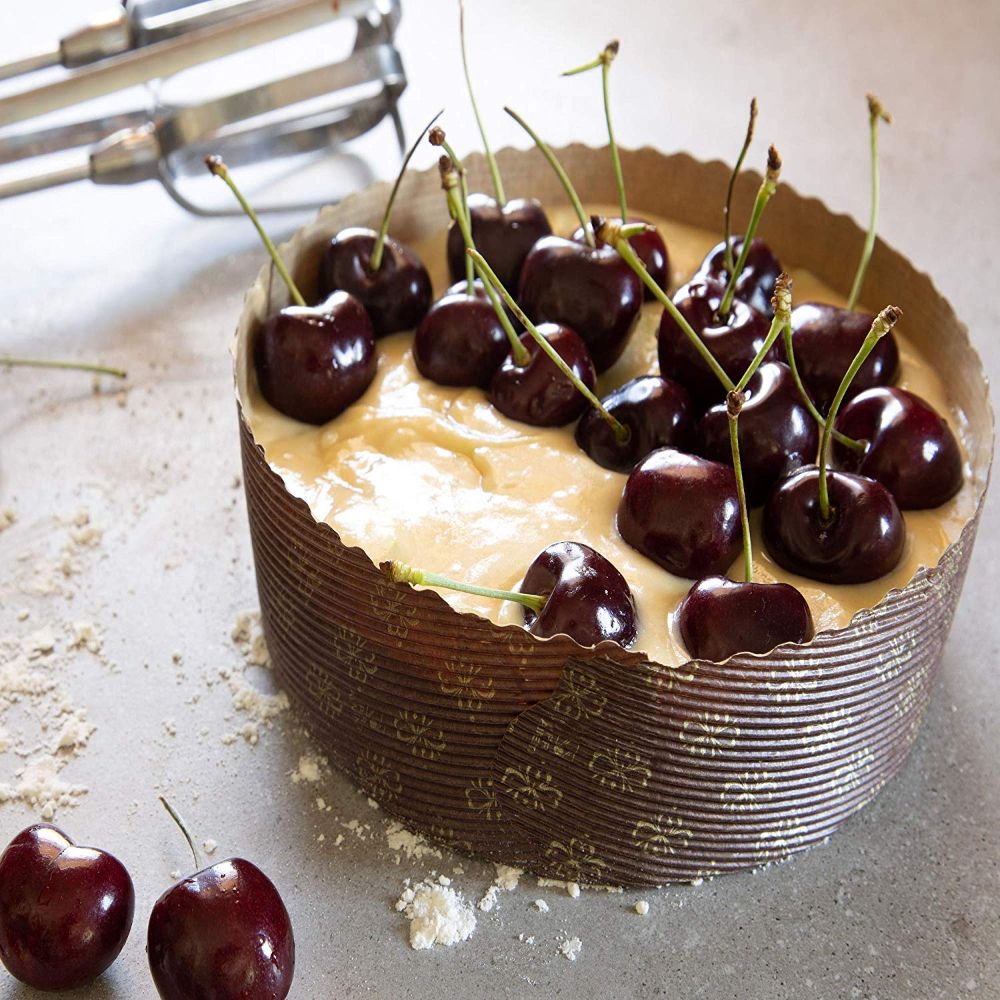 Tavita de Copt pentru Tort, 210x70 mm, Culoare Maro, Forme de Copt din Hartie Siliconata, Tavite din Hartie Siliconata pentru Prajituri, Ustensile pentru Gatit, Forme Decorative pentru Prajituri