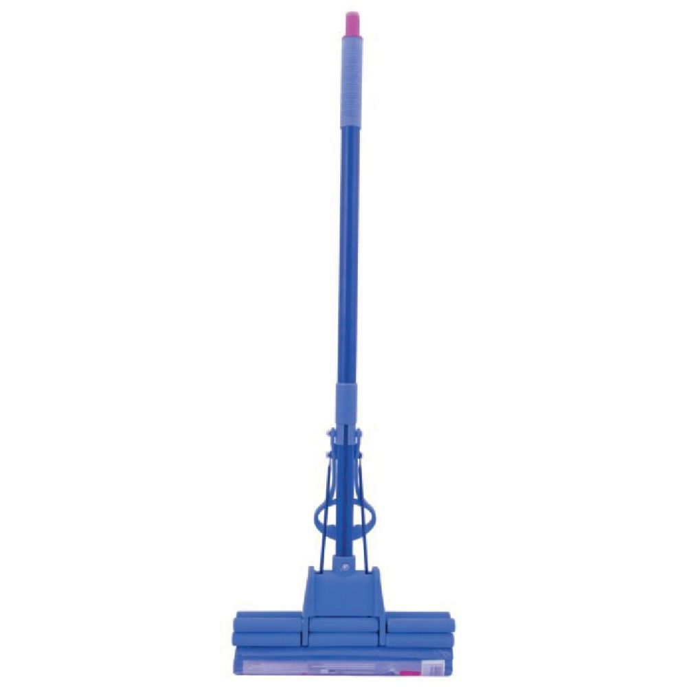 Mop Dublu din PVA Zorex Pro, Coada Metalica 1.2 m, Culoare Albastra, Mop cu Role Duble pentru Curatenie Casa, Mopuri pentru Curatenie si Menaj Casa, Mopuri Duble din PVA, Mop din PVA cu Coada Telescopica, Mopuri pentru Casa, Mopuri pentru Menaj