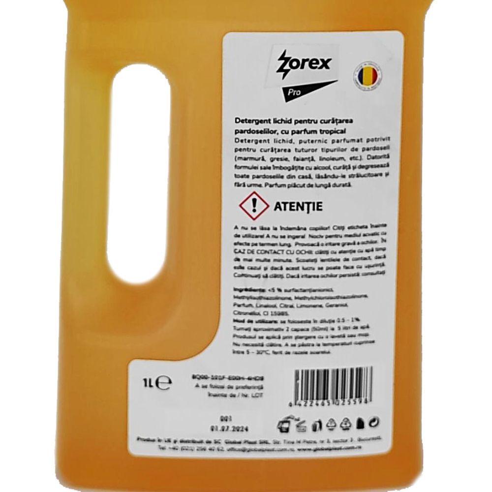 Detergent Lichid Zorex pentru Pardoseli Tropical, 1 L